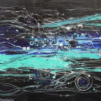 Painting titled "Midnight Breeze" by Irina Rumyantseva, Original Artwork, Acrylic