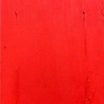 "Red abstract canvas…" başlıklı Tablo Iris White tarafından, Orijinal sanat, Petrol