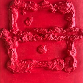 "modern red art" başlıklı Tablo Iris White tarafından, Orijinal sanat, Akrilik