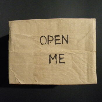 Sculptuur getiteld "Open me 001 ( Conce…" door Irvin Grassi, Origineel Kunstwerk, Karton Gemonteerd op Karton