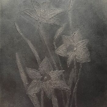 제목이 "Grey Metallic Daffo…"인 미술작품 Iryna Antoniuk (IRENA TONE)로, 원작, 아크릴