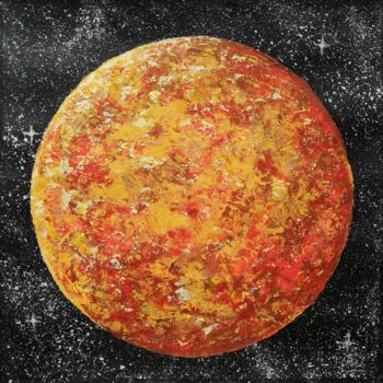 Peinture intitulée "Abstract Planet #3…" par Iryna Fedarava, Œuvre d'art originale, Acrylique Monté sur Carton