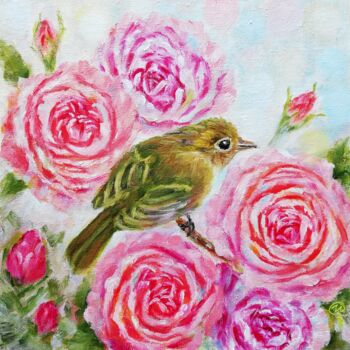 绘画 标题为“Nightingale and Ros…” 由Iryna Fedarava, 原创艺术品, 油