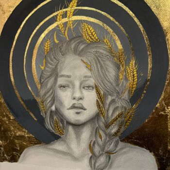 Pintura titulada "Deusa do Suspiro" por Iryna Khayetska, Obra de arte original, Acrílico
