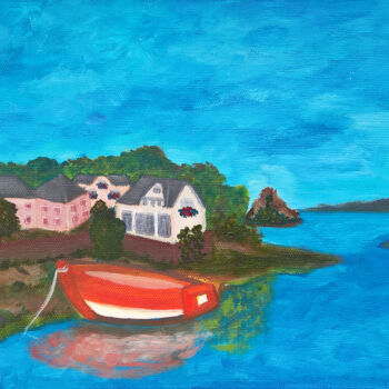 Malerei mit dem Titel "Sea landscape paint…" von Iryna Sapsai, Original-Kunstwerk, Öl