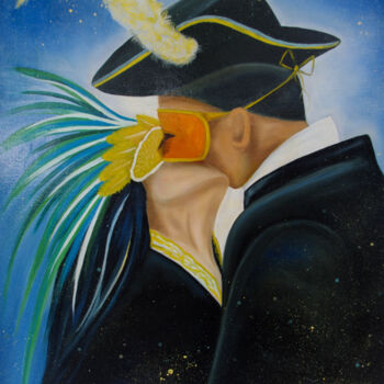 Pintura titulada "Venetian kiss" por Iryna Bila, Obra de arte original, Oleo Montado en Bastidor de camilla de madera