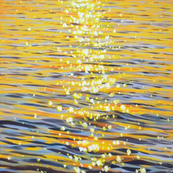 Pintura titulada "Gold sparks on the…" por Iryna Kastsova, Obra de arte original, Acrílico Montado en Bastidor de camilla de…