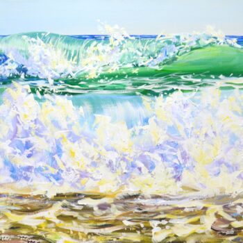 Картина под названием "Waves of the ocean…" - Iryna Kastsova, Подлинное произведение искусства, Акрил