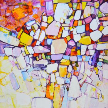 Malarstwo zatytułowany „Color maze 2.” autorstwa Iryna Kastsova, Oryginalna praca, Akryl Zamontowany na Drewniana rama noszy