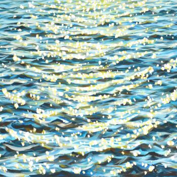 Painting titled "Light on the water…" by Iryna Kastsova, Original Artwork, Acrylic Mounted on Wood Stretcher frame