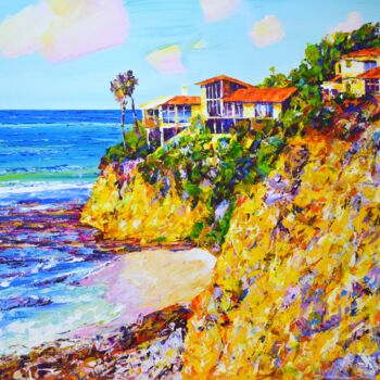 Painting titled "California 6." by Iryna Kastsova, Original Artwork, Acrylic Mounted on Wood Stretcher frame