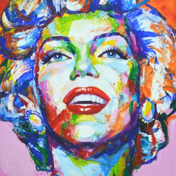 Pittura intitolato "Marilyn Monroe 23" da Iryna Kastsova, Opera d'arte originale, Acrilico Montato su Telaio per barella in…