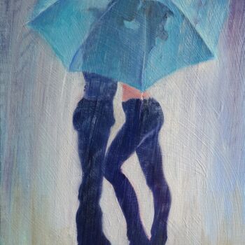 Painting titled "Love Story" by Isabel Mahe, Original Artwork, Oil Mounted on Wood Stretcher frame