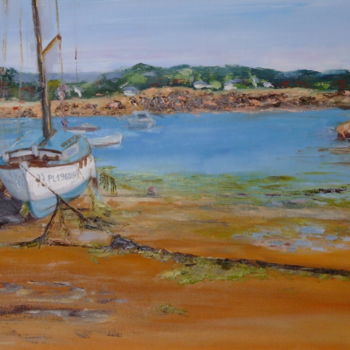 Peinture intitulée "Trégastel La baie d…" par Isabelle Rombi, Œuvre d'art originale, Huile