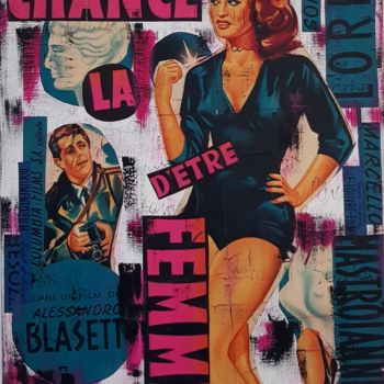 Collages titled ""La chance d'Être F…" by Isabelle Blondel, Original Artwork, Collages