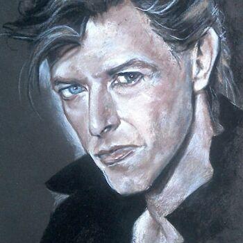 Zeichnungen mit dem Titel "David Bowie 1984" von Isabelle Derangere, Original-Kunstwerk, Pastell