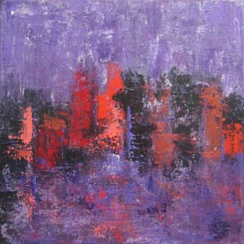 Painting titled "Impressions canal II" by Isabelle Gourcerol, Original Artwork, Acrylic