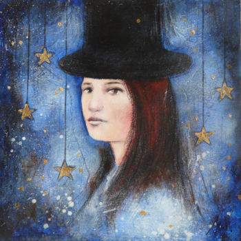 "La fille du magicie…" başlıklı Tablo Isabelle Milloz tarafından, Orijinal sanat, Akrilik Karton üzerine monte edilmiş