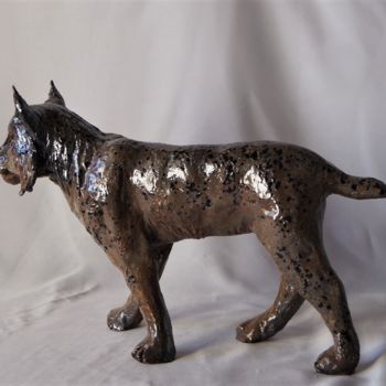 Sculpture titled "Lynx" by Isabelle Zwang, Original Artwork, Ceramics