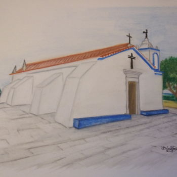 「Capela de Nossa Sen…」というタイトルの絵画 Isabel Cabritaによって, オリジナルのアートワーク, 水彩画