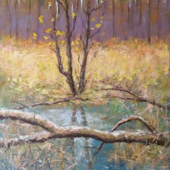 "Floodplain trees" başlıklı Tablo István Kenéz tarafından, Orijinal sanat, Petrol Ahşap Sedye çerçevesi üzerine monte edilmiş