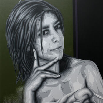 Pintura titulada "Maria Galvan" por Italo Somma, Obra de arte original, Acrílico Montado en Bastidor de camilla de madera