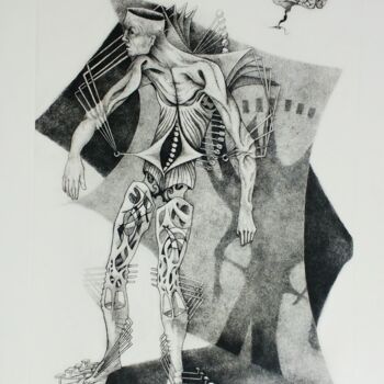 Prenten & gravures getiteld "Autopsia" door Itzeel Reyes, Origineel Kunstwerk, Gravure