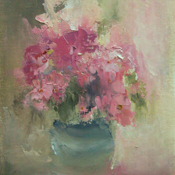 Painting titled "Flowers / Просто цв…" by Elena Yudina, Original Artwork, Oil Mounted on Wood Panel