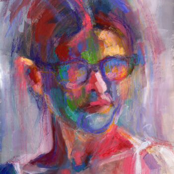 Malarstwo zatytułowany „Portrait 2” autorstwa Tatiana Ivchenkova, Oryginalna praca, Olej Zamontowany na Inny sztywny panel