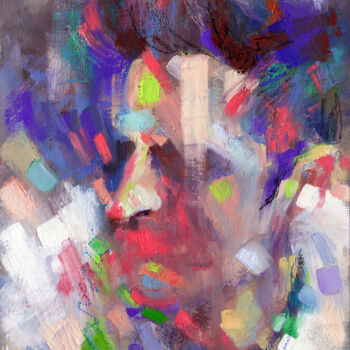 Peinture intitulée "Portrait 5" par Tatiana Ivchenkova, Œuvre d'art originale, Huile Monté sur Autre panneau rigide