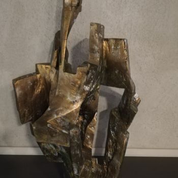 Sculpture titled "STRUTTURA 2003" by Ivan Fabani, Original Artwork, Wood