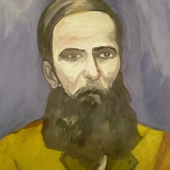 Malarstwo zatytułowany „Dostoevsky” autorstwa Иван Скрипель, Oryginalna praca, Gwasz