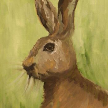 제목이 "Hare hare"인 미술작품 Иван Скрипель로, 원작, 구아슈