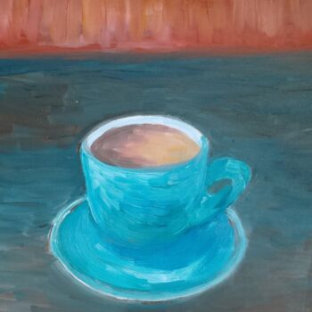 「Coffee morning」というタイトルの絵画 Иван Скрипельによって, オリジナルのアートワーク, オイル