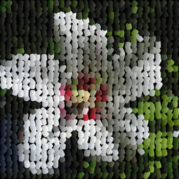 Digital Arts titled "Hibiscus flower. Uk…" by Ihor Ivanov, Original Artwork, Digital Painting