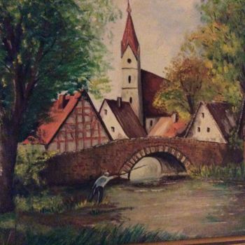 Pittura intitolato "Stadt Ansicht" da Karl-Heinz Ivenz, Opera d'arte originale, Olio