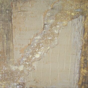 Malarstwo zatytułowany „Fragment 1” autorstwa Guanès Etchegaray, Oryginalna praca, Kolaże Zamontowany na Panel drewniany