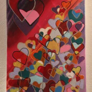 Peinture intitulée "LOVE" par Poussy, Œuvre d'art originale, Acrylique