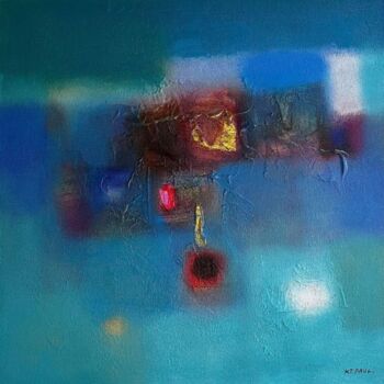 Schilderij getiteld "The Blue City" door J. Woko, Origineel Kunstwerk, Acryl