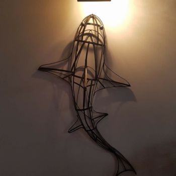 Sculpture titled "requin.jpg" by Jacques Veinante (jackart), Original Artwork, Metals