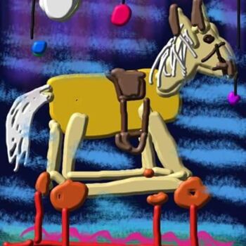 Digital Arts titled "Le cheval de bois..." by Jacky Patin, Original Artwork