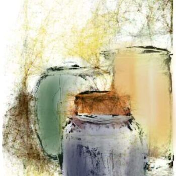 Digital Arts titled "Les trois pots..." by Jacky Patin, Original Artwork