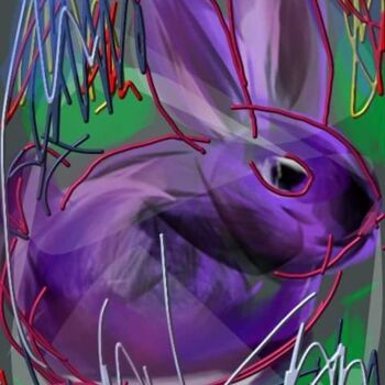 Digitale Kunst getiteld "Le petit lapin..." door Jacky Patin, Origineel Kunstwerk