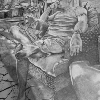 Drawing titled "Friend" by Jacob Haws, Original Artwork, Graphite