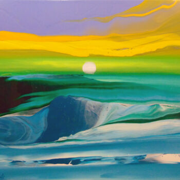 Peinture intitulée "Above The Horizon 9" par Jacob Jugashvili, Œuvre d'art originale, Émail