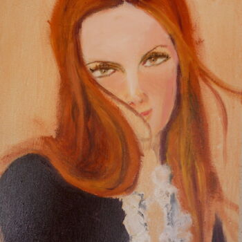 Painting titled "Parisienne" by Jacqueline Claux (Jaklinclo), Original Artwork, Oil