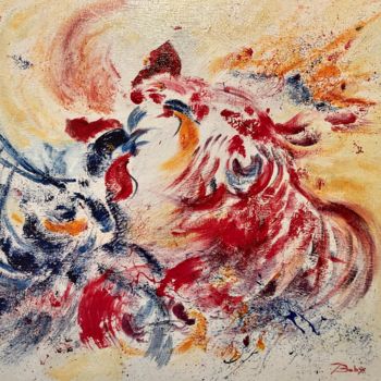 Peinture intitulée "Duel" par Jacqueline Baby, Œuvre d'art originale, Acrylique Monté sur Châssis en bois