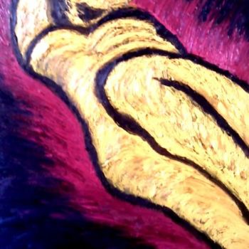 Painting titled "Yellow Woman" by Jacqueline Nalett, Original Artwork, Oil