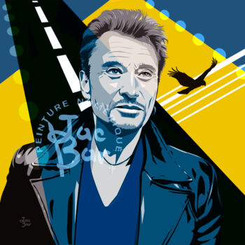 Grafika cyfrowa / sztuka generowana cyfrowo zatytułowany „johnny-hallyday-toi…” autorstwa Jacques Barriac, Oryginalna praca