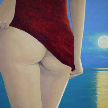 Painting titled "Clair de lune" by Jacques Place, Original Artwork, Acrylic